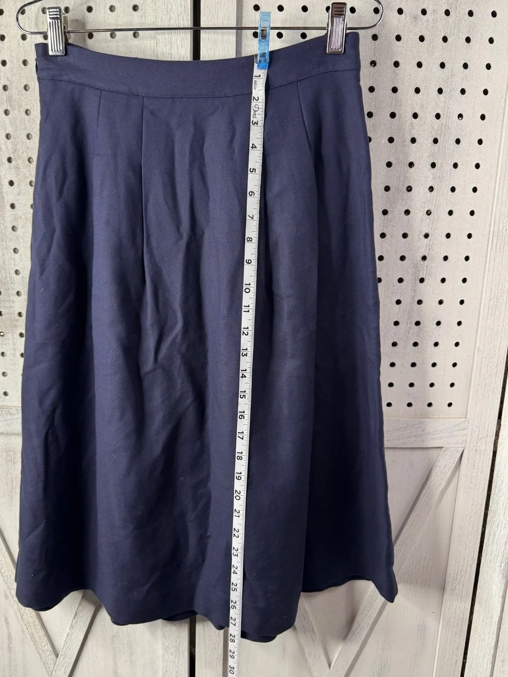 Boden Navy Blue Pleated A-Line Full Midi Skirt Classic Preppy Size 4 Office